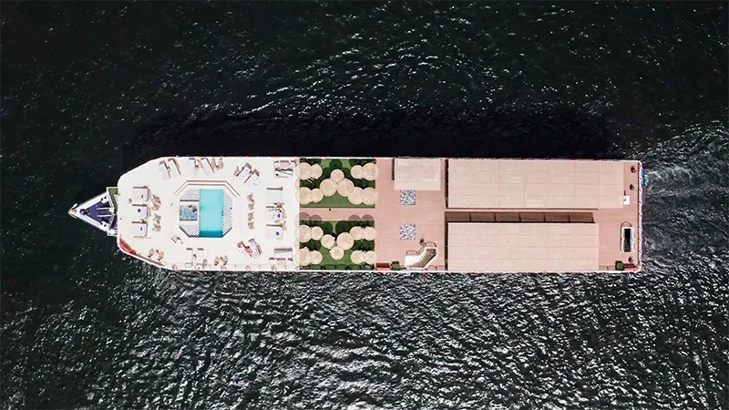 Exterior view of the Nile Azur Nile cruise ship